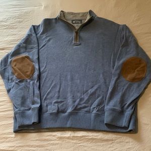 Men's Cremieux Quarter-Zip Pullover with Reinforced Elbows